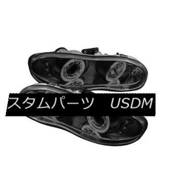 前照灯 シボレー98-02カマロブラックスモークデュアルハローLED映写機前照灯Z28 SS軍事基地 Chevy 98-02 Cam