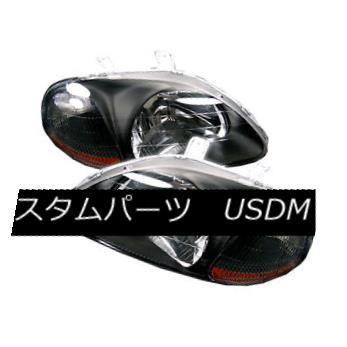 ヘッドライト リンカーン05-11タウンカーブラックハウジング交換ヘッドライトペアセット Lincoln 05-11 Town Car Black H