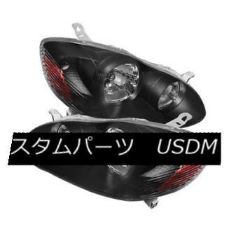 ヘッドライト トヨタ03-08カローラブラックハウジング交換ヘッドライトペアCE S LE XRS Toyota 03-08 Corolla Blac
