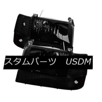 ヘッドライト 92-96ブロンコ/ F150 / F250 / F350ブラックスモークコーナー+バンパー+ヘッドライトセット 92-96 Bronc