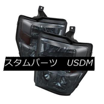 前照灯 Ford 08-10 F250 F350 F450 F550 SuperDuty Smoke LEDハロープロジェクターヘッドライト F 車、バイク、自転車-自動車