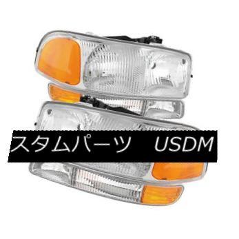 ヘッドライト GMC 99-06シエラ00-06ユーコンクリアヘッドライト+バンパーランプセット GMC 99-06 Sierra 00-06 Yuk