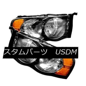 ヘッドライト ドッジ02-05ラムブラックハウジング交換用ヘッドライトランプペア左右+右 Dodge 02-05 Ram Black Housing