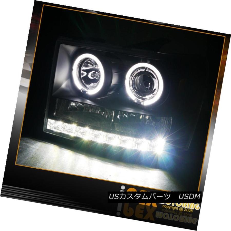 ヘッドライト 2007-2013 GMC Sierra 1500 / 2500HDハロープロジェクタークロームヘッドライト+ LEDテールライト 20の画像