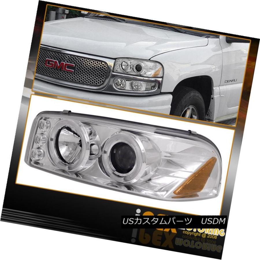 ヘッドライト GMC 00-06デナリハロプロジェクタークロームヘッドライトW /シグナル＆amp; LEDテールライトレッド GMC 00-06 Dの画像