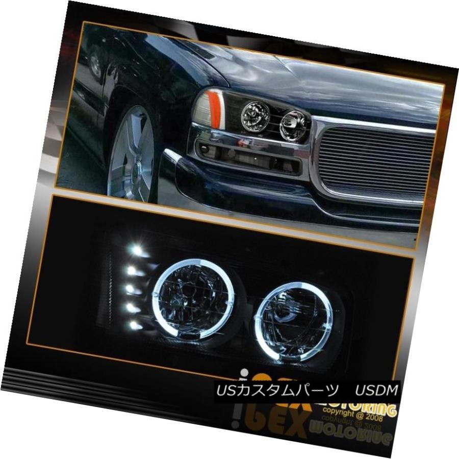ヘッドライト GMC 04 05 06 Sierra 1500 2500ハローブラックヘッドライトW /信号+ LEDレッドテールライト GMC 04の画像