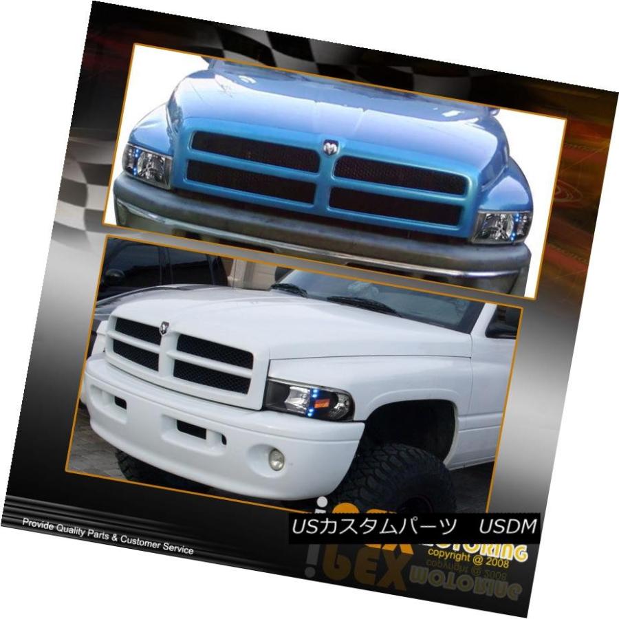 ヘッドライト 1997-2001 Dodge Ram 1500 SPORT \"Bright LED DRLライトストリップ\"ブラックヘッドライト Foの画像