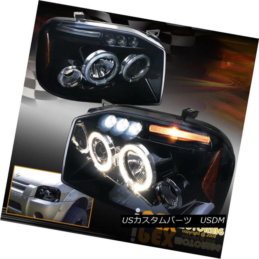 ヘッドライト 2001-2004日産フロンティア[Smoked Black]プロジェクターHalo LEDヘッドライト For 2001-2004 N