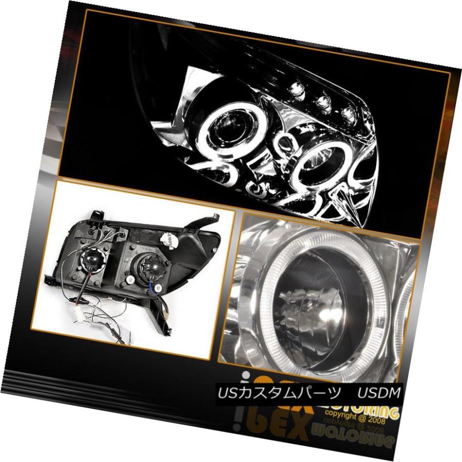 ヘッドライト 2003-2005トヨタ4Runner HaloリムプロジェクターLEDヘッドライト+テールライトクローム 2003-2005 Toyoの画像