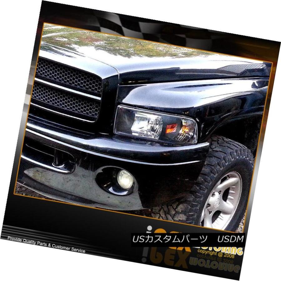 ヘッドライト 1997-2001ダッジRAM「1500 2500 SPORT」ブラックヘッドライト+ブラックスモークテールライト 1997-2001_1