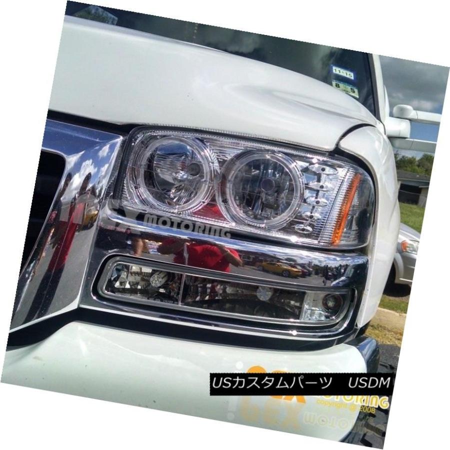 ヘッドライト GMC Sierra 1500 2500 Halo LEDクロームヘッドライトW /シグナル+ LEDテールライトレッド GMC Sieの画像