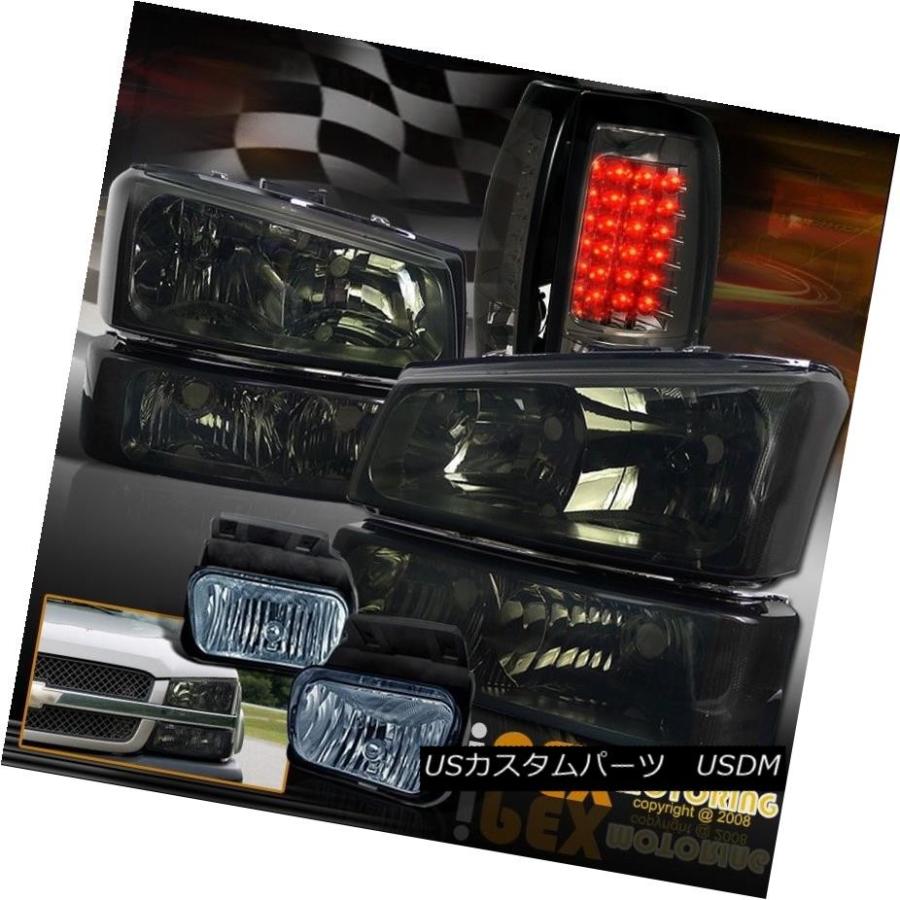 ヘッドライト 8枚の煙2003-2006シボレーシルバラード1500 2500 3500ヘッドライト+ LEDテールライト+フォグ 8PCs Smok