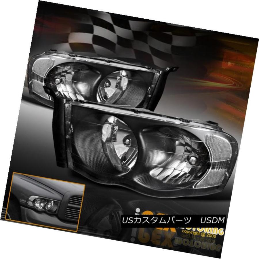 ヘッドライト HOT NEW 2002-2005 Dodge RAM 1500 2500 3500ブラックヘッドライトヘッドランプW / Bulbs