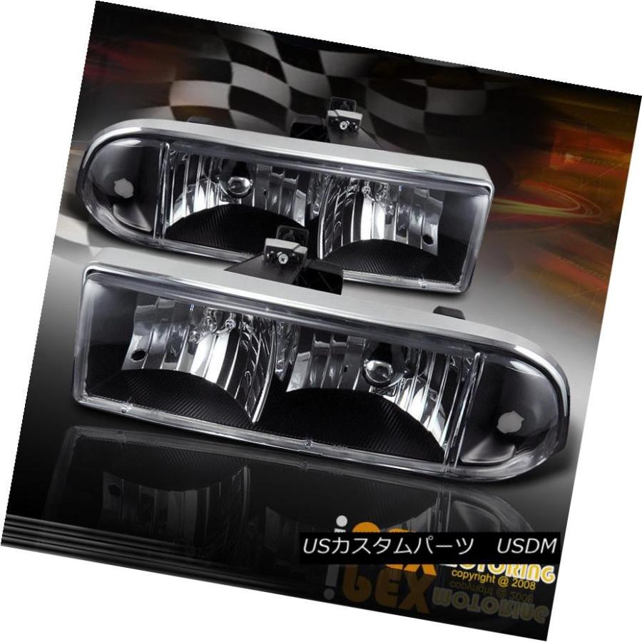 ヘッドライト 98-04 Chevy S10 Blazerブラッククリアライトヘッドライトペア 98-04 Chevy S10 Blazer Blac