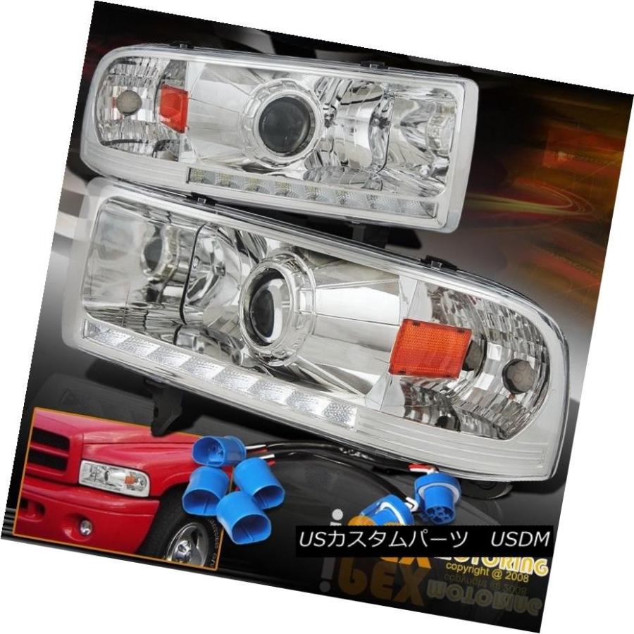 在庫一掃 ヘッドライト スポーツモデル 1997 01ドッジラム1500用プロジェクターledヘッドライトクローム For Sport Model 最適な材料 Www Intime Univ Org