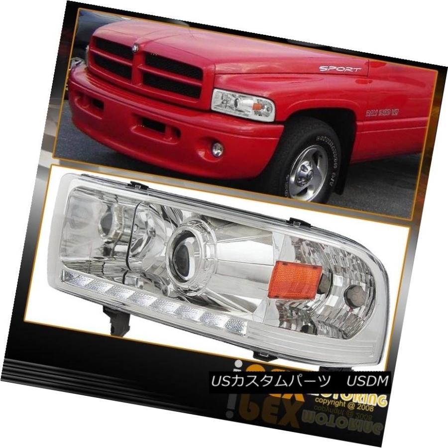 ヘッドライト [スポーツモデル] 1997-2001ドッジラム1500用プロジェクターLEDヘッドライトクローム For [ SPORT ...