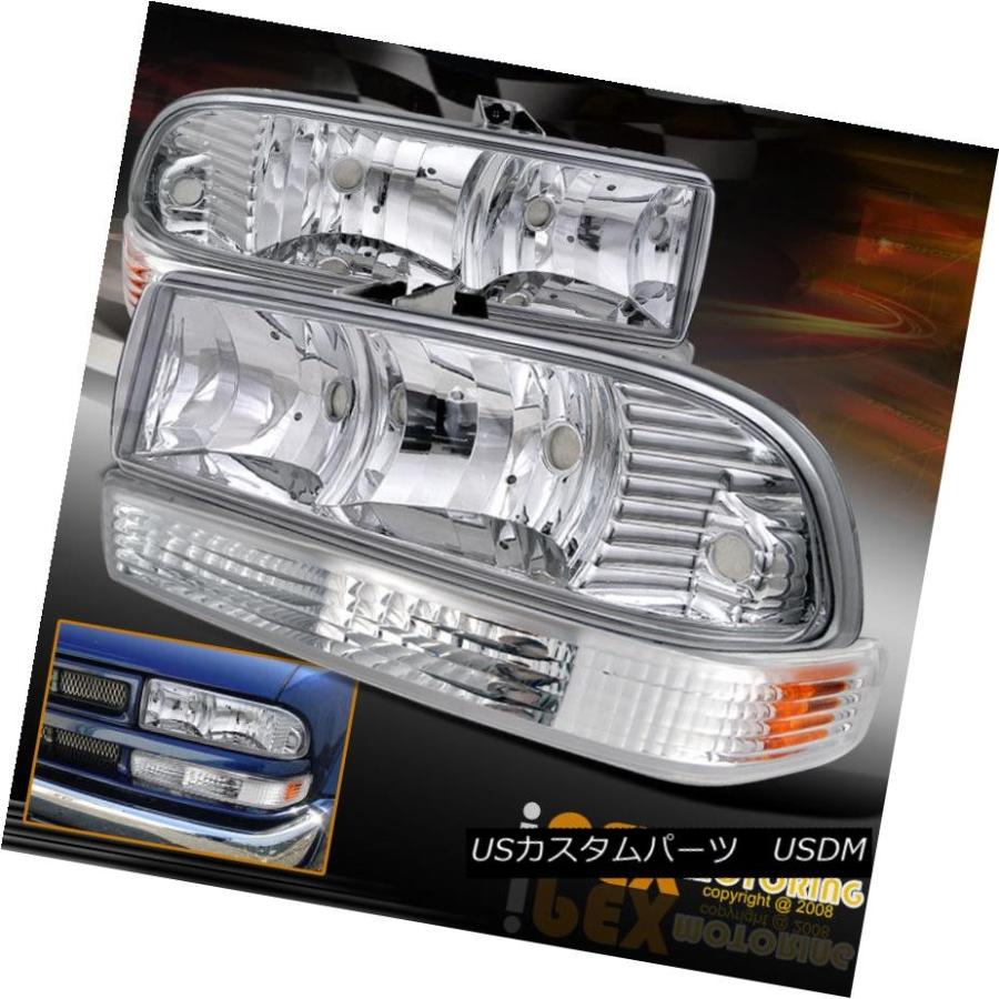 ヘッドライト 1998-2004 Chevy S10 / Blazerクロームヘッドライト+パーキングバンパーシグナルライト 1998-2004 Ch