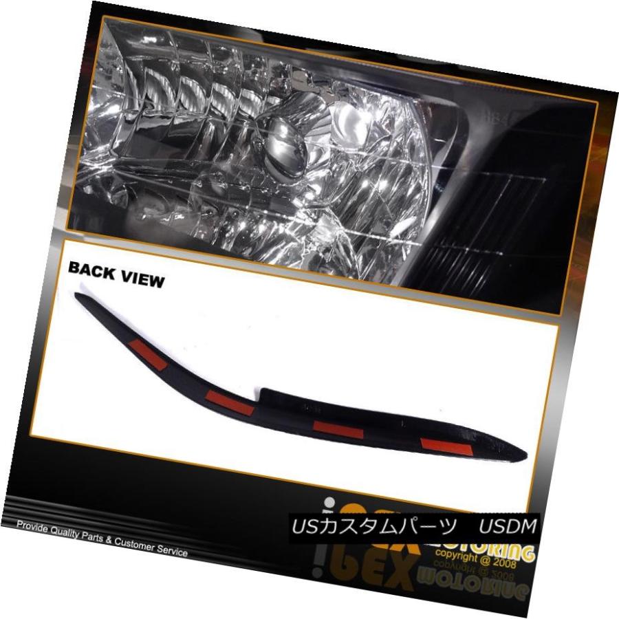 ヘッドライト 1998-2000 Honda Accord 2Dr Coupe JDMブラックヘッドライト+アイ＆lt; wbr> ふたの画像