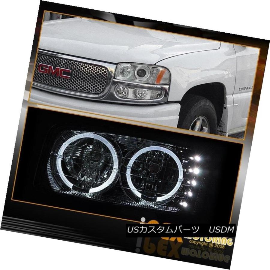 ヘッドライト 2000-2006 GMC Yukon Denali HaloクロームヘッドライトW /シグナル+ LEDテールライトレッド 2000-の画像