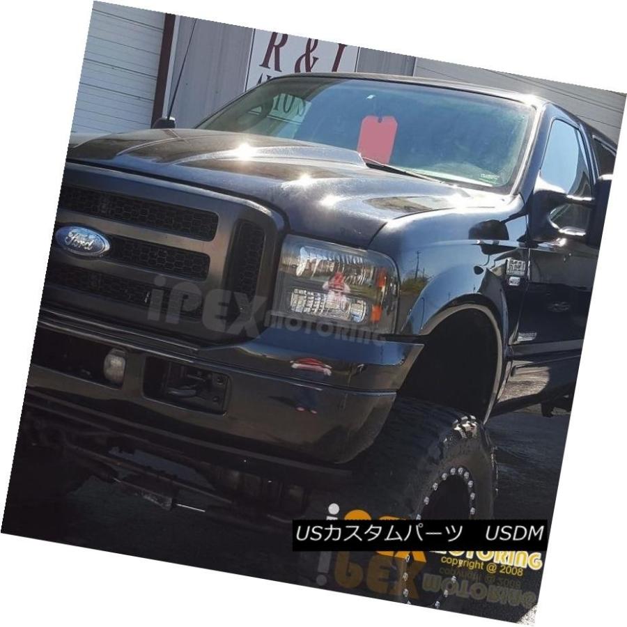 ヘッドライト 1999-2004 F250 F350エクスカーションブラックヘッドライトフェイスリフト2005+ヘッドランプ 1999-2004 F2
