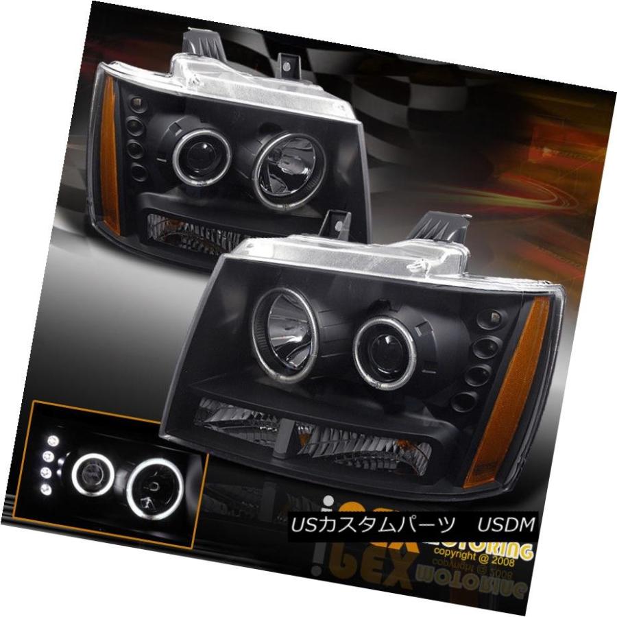 ヘッドライト 2007  -  2013郊外型デュアルCCFL Halo Black LEDプロジェクターヘッドライトランプ 2007 - 2013