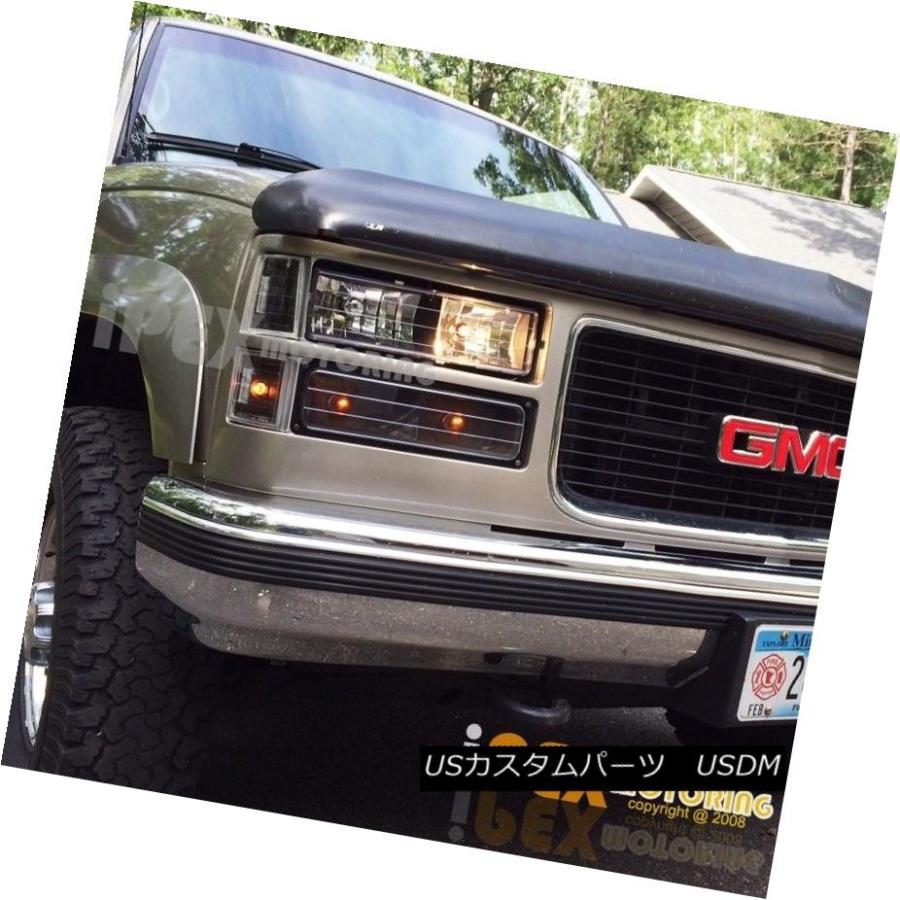 ヘッドライト 94-98 GMC Sierra Yukonブラックヘッドライト+ダークスモークテールライト+シグナルライト 94-98 GMC Sieの画像