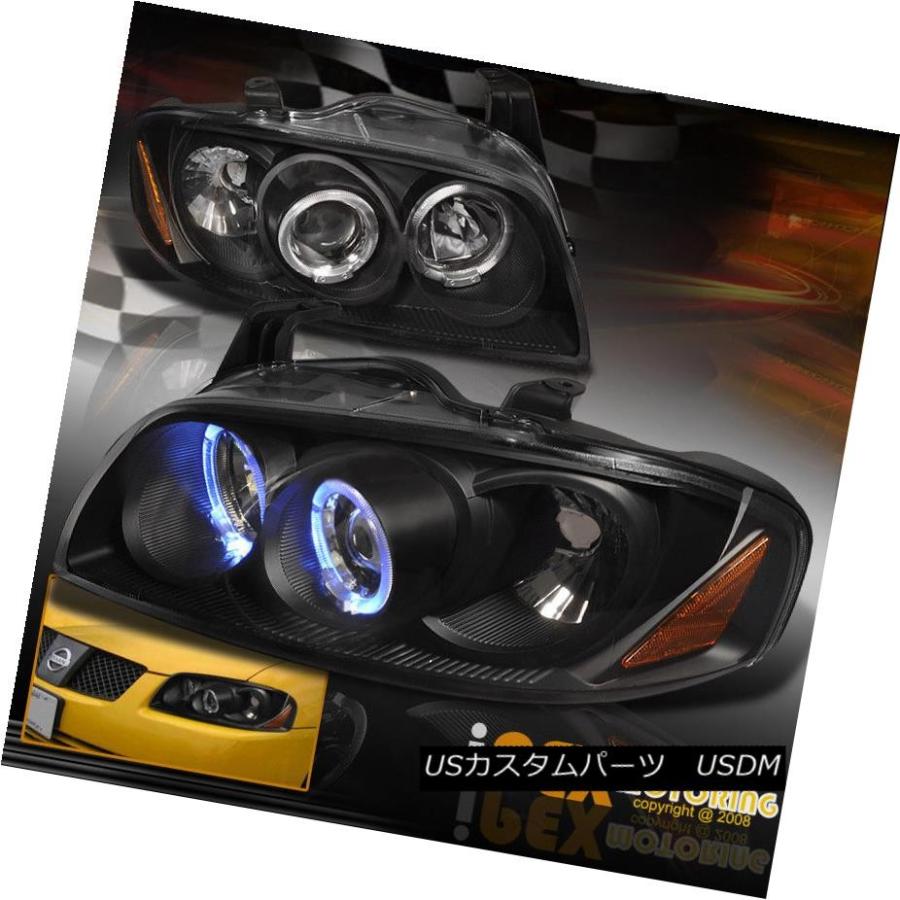 前照灯 2004-2006年のNEW Nissan Sentra Halo映写機LEDヘッドライトヘッドランプブラック NEW For 車、バイク、自転車-ライト、レンズ-その他ライト