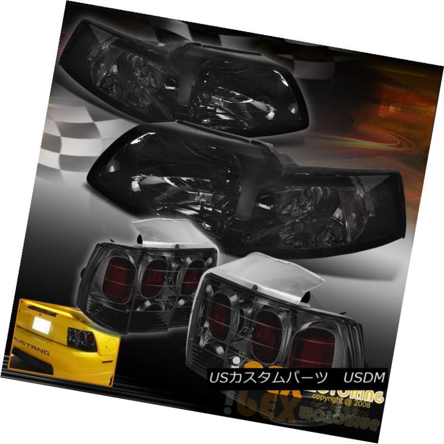 ヘッドライト 1999-2004フォードマスタングGT SVTコブラスモークヘッドライト+スモークユーロテールライト 1999-2004 Ford M