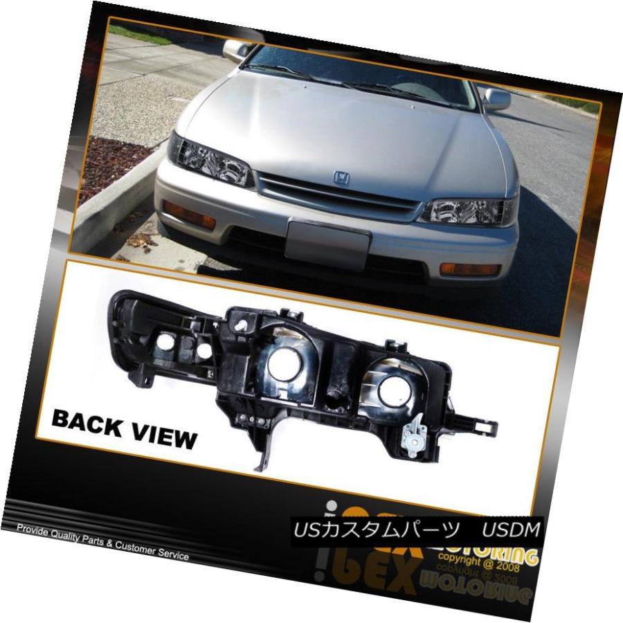 ヘッドライト 1994-1997ホンダアコード2 / 4Dr JDMブラックヘッドライト+コーナーライト+メッシュグリル 1994-1997 Hondの画像