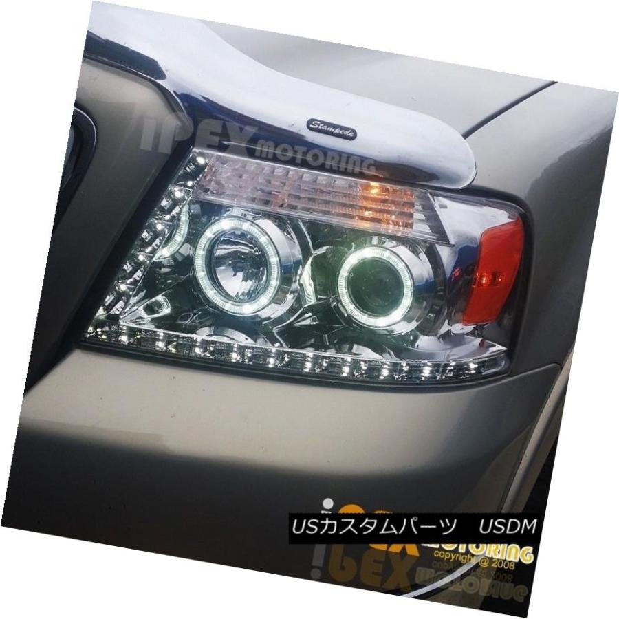 ヘッドライト NEW 2004-2008 Ford F150 BRIGHT [LED DRLバー] Haloプロジェクタークロームヘッドライト NEW