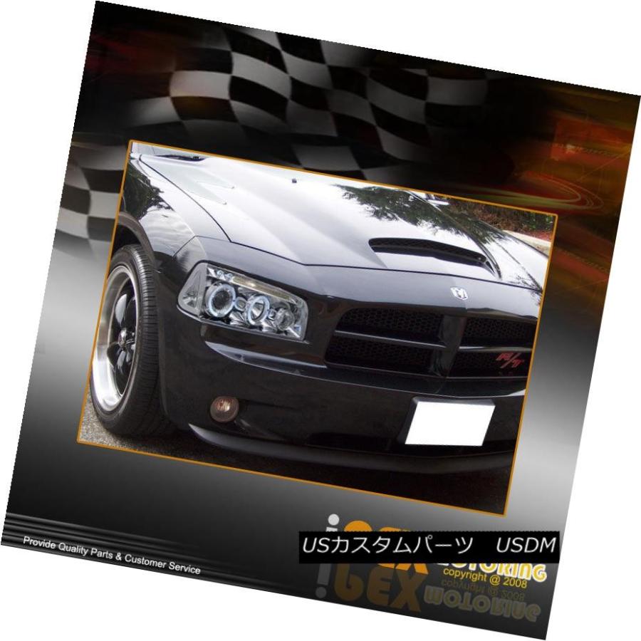 ヘッドライト 05-08ダッジチャージャーLEDハロープロジェクターヘッドライトランプ 05-08 DODGE CHARGER LED HALO PR｜usdm