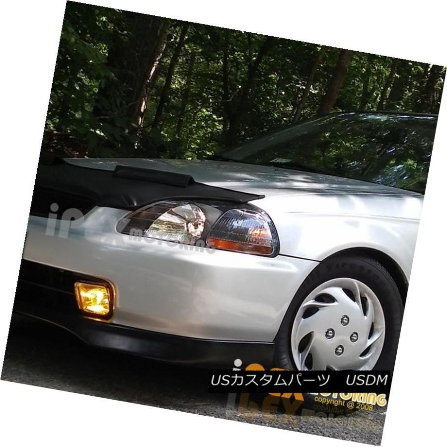 ヘッドライト 1996-1998ホンダシビックEK JDMブラック-Rスタイルヘッドライト+イエローフォグライト 1996-1998 Honda Ciの画像