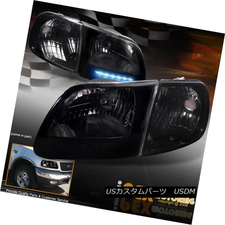 ヘッドライト [Dark Smoke] 1997-2003 Ford F150ヘッドライト+コーナー信号ライト4個セット [Dark Smoke] 1