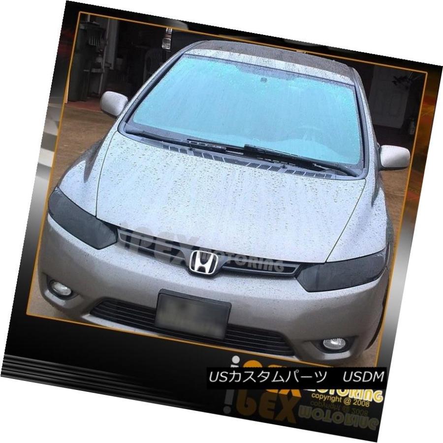 ヘッドライト 2006  -  2011年ホンダシビック2DrクーペJDMスモークヘッドライトLH + RHヘッドランプFG For 2006-201の画像