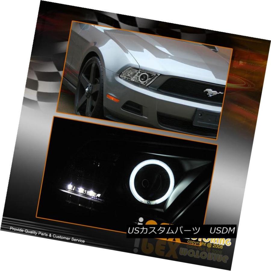 ヘッドライト 2010-2014 Ford Mustang [スーパーブライトCCFL Halo Rim]プロジェクターLEDヘッドライト 2010-_1