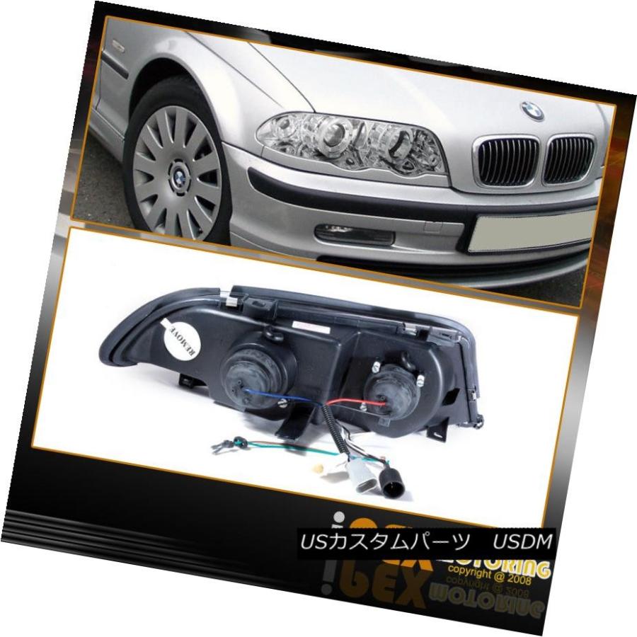 ヘッドライト 99-01 Bmw 3シリーズE46 4Drセダンヘイロープロジェクタークロームヘッドライト+テールライト 99-01 Bmw 3-Seの画像