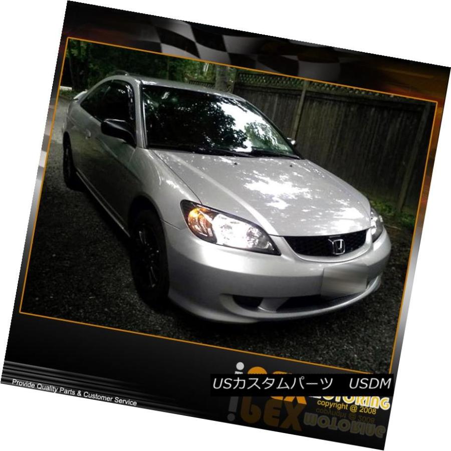 ヘッドライト 2004-2005ホンダシビック2DrクーペブラックJDMスタイルヘッドライト+ LEDテールライト 2004-2005 Honda Cの画像