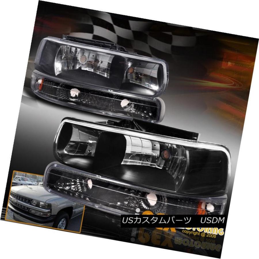 ヘッドライト 2000-2006シボレータホ郊外シルヴァーラブラックヘッドライトW /駐車信号灯 2000-2006 Chevy Tahoe Subu