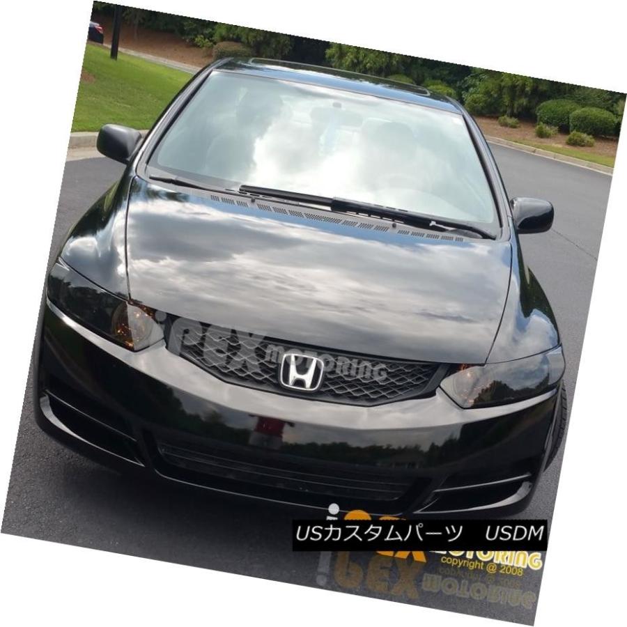 ヘッドライト 2006-2011ホンダシビッククーペ2DrブラックアウトJDMスモークヘッドライトfor FGヘッドランプ 2006-2011 Honの画像