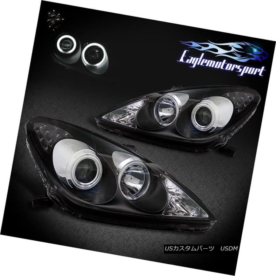 ヘッドライト [CCFL Halo] 2002-2003 Lexus ES300 / 04-06 ES330黒プロジェクターヘッドライトペア [CCF
