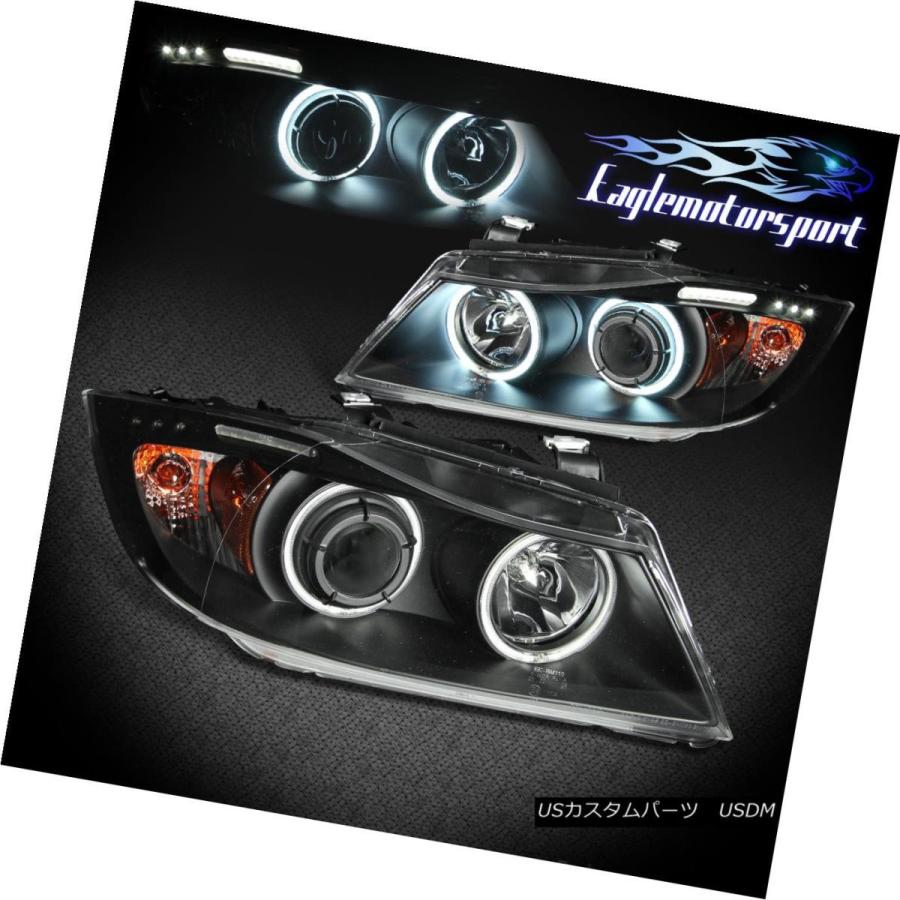 ヘッドライト [CCFL Halo] 2006 2007 2008 BMW 3シリーズE90 E91 4Dr Ledプロジェクターヘッドライトペア [