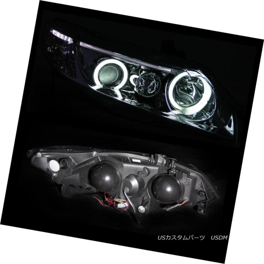 ヘッドライト 2006-2008ホンダシビックFG 2DRクロームCCFLハロープロジェクターヘッドライト+フォグライト 2006-2008 Hondの画像