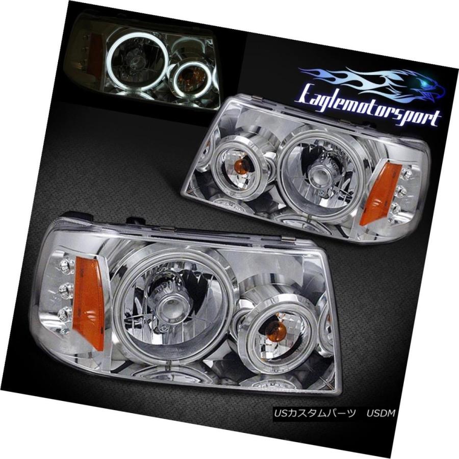 ヘッドライト [CCFL Halo] 2001-2011 Ford RangerクロームCCFL Haloヘッドライトヘッドランプペア [CCFL H