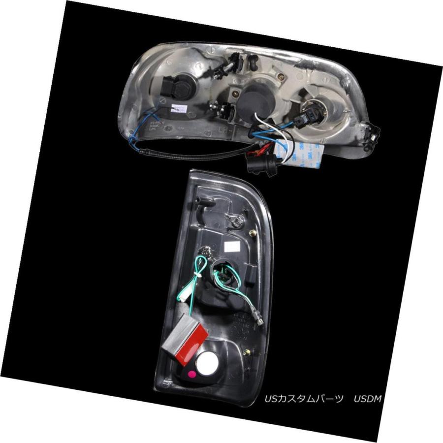ヘッドライト CCFLハローBLKプロジェクターヘッドライト97-02フォードF150 / BLK LEDテールランプペア CCFL HALO BLKの画像