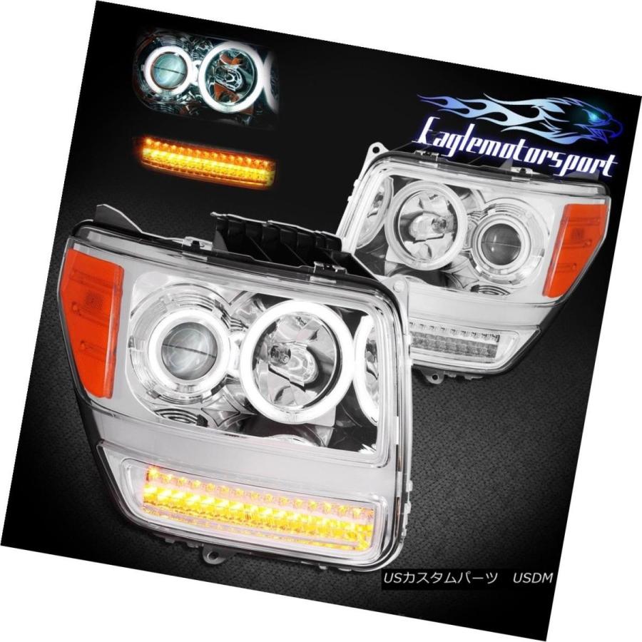 ヘッドライト [デュアルCCFL Halo + LED信号] 2007-20 12 Dodge Nitro