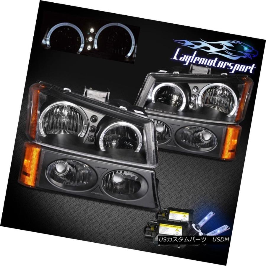 ヘッドライト [LED Halo] 2003-2006 Chevy Silverado / Aval  アンカーブラックヘッド