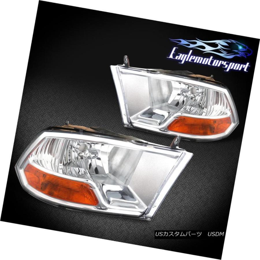 ヘッドライト 2009-2017 Dodge Ram用1500 2500 3500工場スタイルクロームヘッドライトセット For 2009-2017