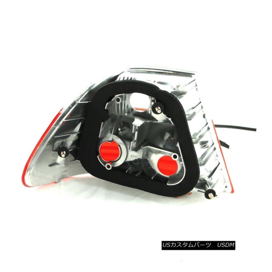 ヘッドライト 2000-2003 BMW E46 2DRブラックハロープロジェクターヘッドライト+レッドスモークテールライトセット 2000-2003の画像