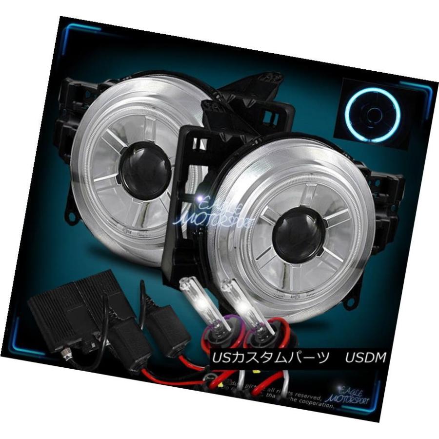 ヘッドライト 4300KスリムHID + CCFLハロープロジェクターヘッドライト2007-2014トヨタFJクルーザー 4300K SLIM HID