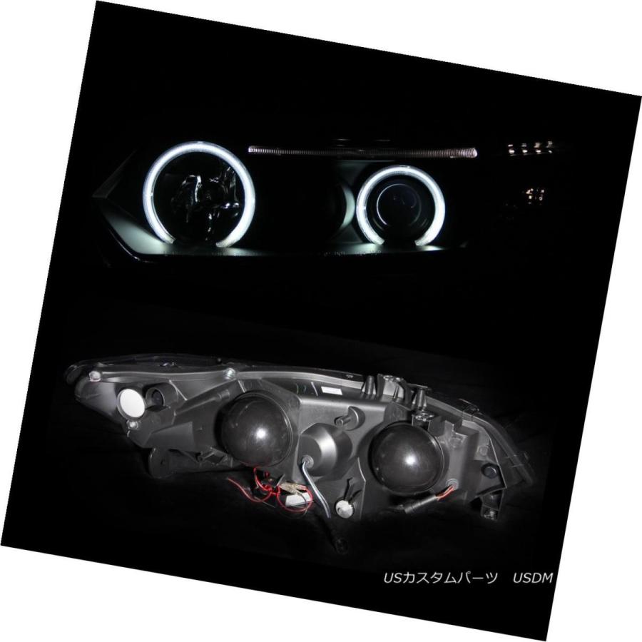 ヘッドライト 2006-2008シビックFG 2DR JDM BLK CCFLハロープロジェクターヘッドライト/ Yel  低の画像